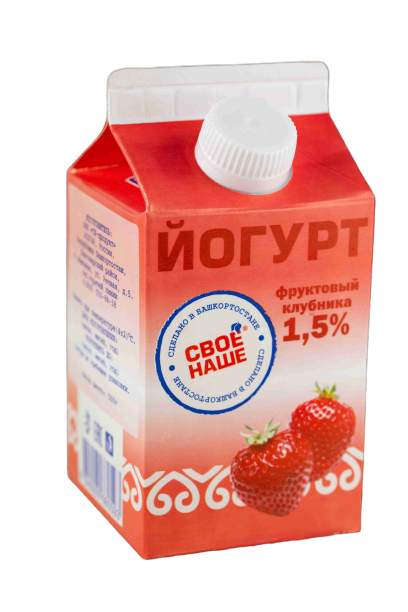 Йогурт «Свое-Наше» 1,5% «Клубника» (500г)