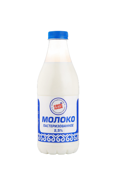 Молоко «Свое-Наше» 2,5% в бутылке (930г)