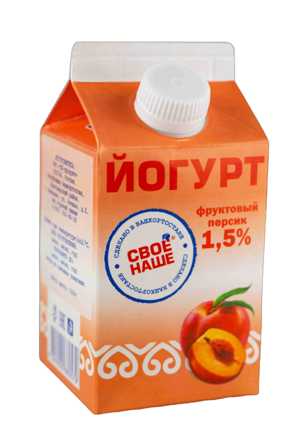 Йогурт «Свое-Наше» 1,5% «Персик» (500г)